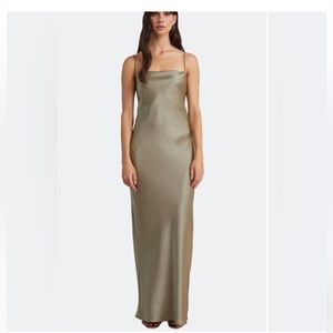 Bec + Bridge Sage Silk Dreamer Tie Dress